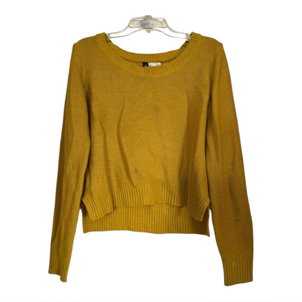 2/$20 - Divided Yellow Crew Neck Sweater with Long Sleeves